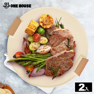【ONE HOUSE】明洞36CM 韓式38CM 不沾燒烤盤_2入組合任選 (燒烤盤/韓式烤盤/露營/烤肉/IH/電磁爐適用)