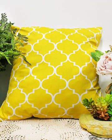 北歐簡約風格天黃色幾何圖案抱枕靠枕靠墊枕套