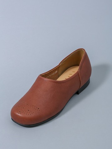 Simple Brogue Shoes_Brown