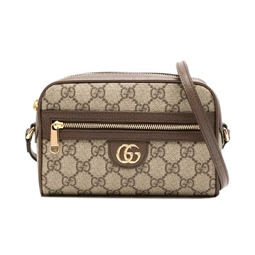 GUCCI  GG Supreme斜背包(棕色)