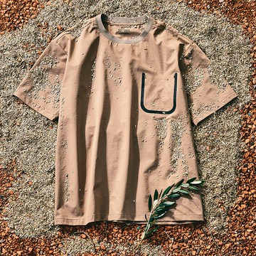 SETOUT-植物染胸前口袋T恤