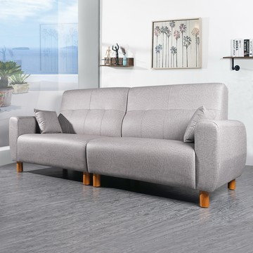 【Homelike】喜家居四人座貓抓皮沙發(含抱枕x2)(2016)