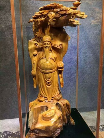 定制            太行崖柏擺件木根雕老料達摩觀音彌勒關公老子人物工藝品辦公家居1入