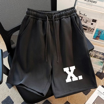 【林木木】五分短褲 美式短褲 印花短褲 夏天短褲 寬鬆短褲 女生短褲 顯瘦短褲 休閒短褲女 抽繩 抽繩短褲  ins風