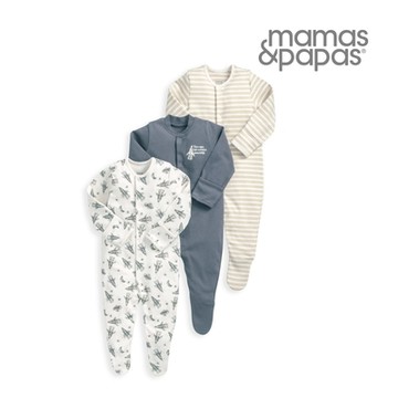 Mamas&Papas 星際航班尖峰-連身衣3件組