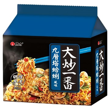 維力 大炒一番 九層塔蛤蜊風味麵 85g  4包