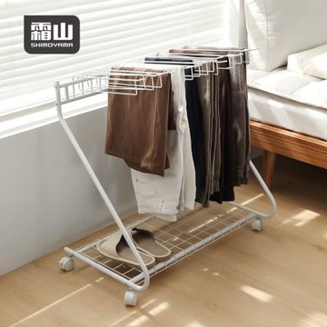 日本霜山 15鉤移動式掛褲架(底部附收納網格片)