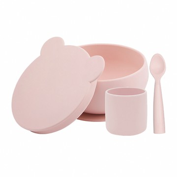 土耳其 minikoioi - 小美食家碗杯匙3件組-迷霧粉