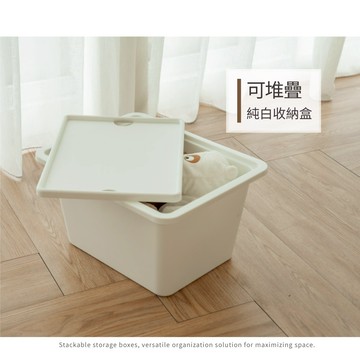 【H&R安室家】36*28*20CM 附蓋收納盒2入BM30