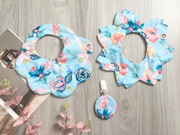 森林小清新 圍兜兜 口水巾 雙兜組