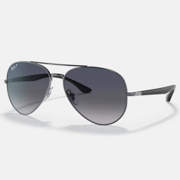 RAY BAN 飛行員金屬偏光漸層太陽眼鏡(RB3675-004/78 58mm 偏光鏡片)