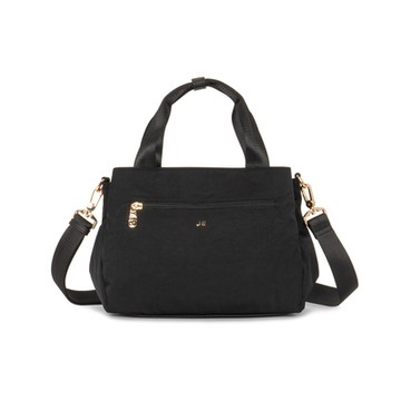 J II 手提包 茉莫多隔層防潑水手提斜背包-黑色-7008-1