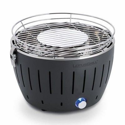 ハーフェレジャパン 無煙炭火バーベキューグリル BBQ ロータスグリル ダークグレー お試し炭付 G-AN-34PNC2