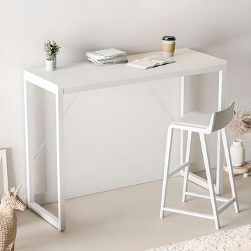 家具感覺 圓孔吧台桌 1200  白色