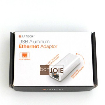 ::bonJOIE:: 美國進口 Satechi USB Aluminum Rounded Hub USB 3.0 to Ethernet LAN 高速網路卡 (全新盒裝) Network Adapter