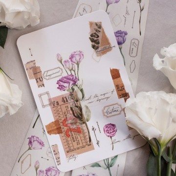 5cm 紙膠帶 桔梗 自帶離型紙 Pinkoi 設計購物網站 Line購物