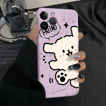可愛線條小狗 適用 Huawei P20 P30 PRO 華為 Y6 Y7 Y9 prime 液態硅膠軟 全包防摔套