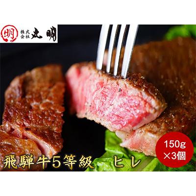 ふるさと納税 養老町 飛騨牛5等級　ヒレ　約150g×3枚