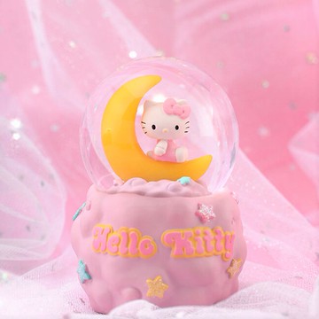 KITTY月光禮💛【JARLL】HELLO KITTY月光粉紅星空 水晶球(月光版)