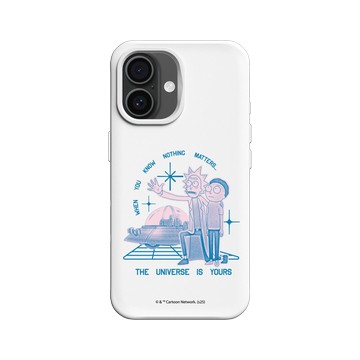 iPhone 16 SolidX 白 - 瑞克和莫蒂 Rick and Morty - 宇宙是你的