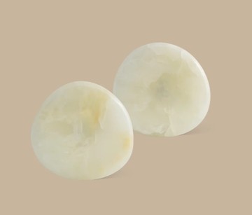 石杯墊兩件組 白瑪瑙