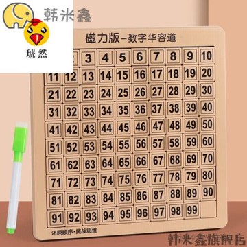 圣誕節人！數字華容道磁力磁鐵滑動拼圖兒童邏輯思維力數學動腦玩