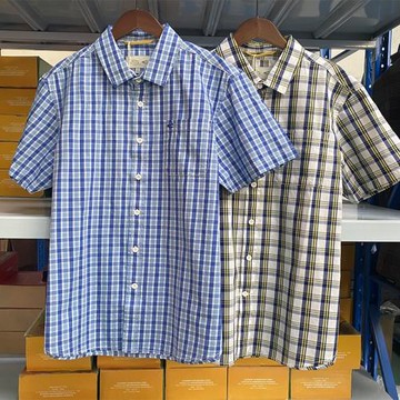 駱駝動感Camel active專柜男裝夏季短袖襯衫全棉上衣清爽舒適襯衣