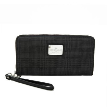 Roberto Mocali - 義大利諾貝兔學院氣質千鳥格紋單拉鍊長夾