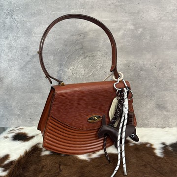 Louis Vuitton 路易威登 焦糖色 Epi 旋扣肩背包