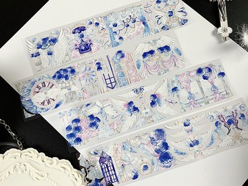 窗與翅膀 PET 紙膠帶 貝殼光