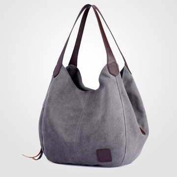 2025新款帆布包女韓版簡約女士單肩包休閑百搭文藝范手提包購物包