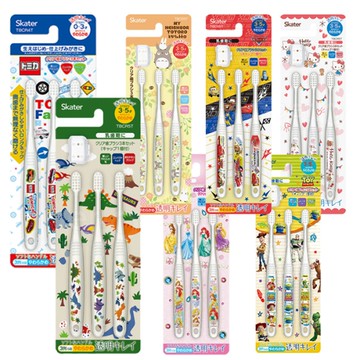 Skater 兒童牙刷 3入 (0~12歲) 幼兒牙刷 迪士尼 Kitty 冰雪奇緣 麥坤 卡通 軟毛牙刷 0257
