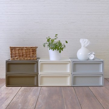 北歐風堆疊抽屜櫃組(加大版) S(附輪子一組) 棕色附輪