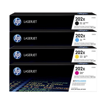 HP 【四色組合】CF500X+CF501X+CF502X+CF503X/202X 高容量 原廠碳粉匣 適用 M254dw / M281fdw