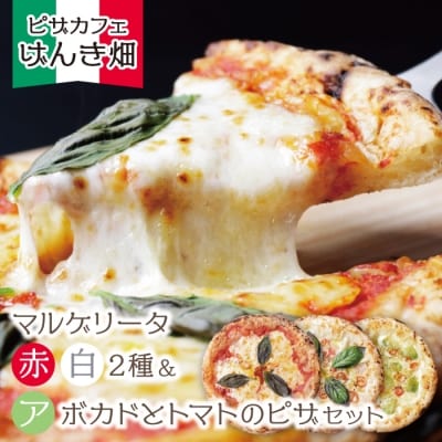 げんき畑 ピザ 3枚セット＜(赤・白)アボカドとトマトのピザ＞