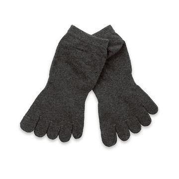 乾爽吸汗五趾襪-素面 - 深灰