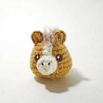 毛線編織/馬/動物頭鑰匙圈2.0