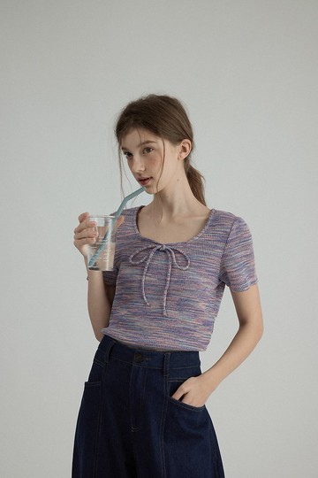 加點甜 蝴蝶結短袖T恤