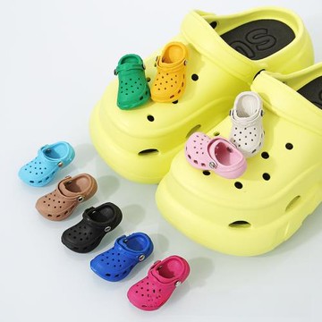 適配cross洞洞鞋配飾迷你配飾立體鞋花DIY可愛mini搞怪小鞋扣跨境