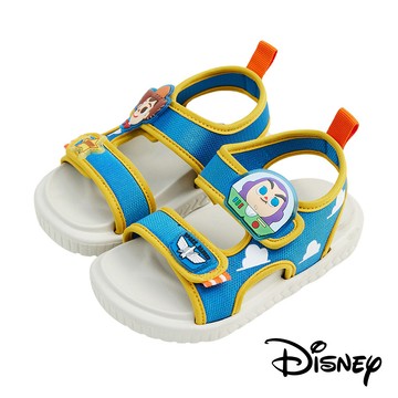 【迪士尼童鞋】兒童造型織帶餅乾涼鞋-藍(胡迪巴斯)