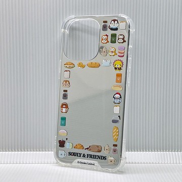 iPhone TPU 軟膠電鍍銀鏡面手提電話殼 (咖啡與甜點) - L013SQE