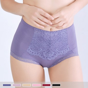 莫代爾【棉柔包臀】0.6秒超吸濕貼身呵護蕾絲褲邊 高腰內褲 0205