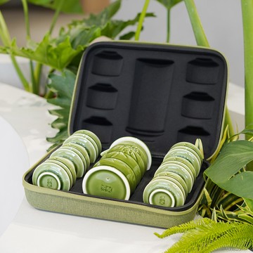 乾唐軒活瓷 | 竹君子泡茶器 / 一壺+六杯 / 2色