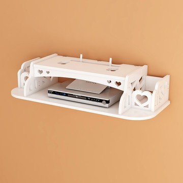 電視置物架 電視機頂盒置物架壁掛免打孔客廳電視墻裝飾臥室墻上路由器收納盒『XY11026』