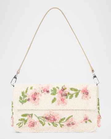 Timmy Floral Beaded Shoulder Bag