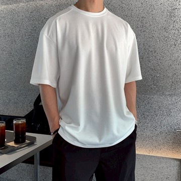 正韓(M-5XL)華夫格彈力透氣涼爽肩插短袖上衣 8色 YUPPIE 預購商品 0602