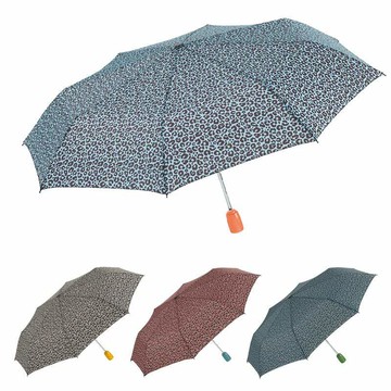 11490「摩登原始人」自動折傘 威瑪淺灰 (芥黃傘柄)