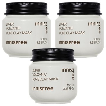 INNISFREE 台灣公司貨 超級火山泥毛孔潔淨面膜 100ml  3罐  1入