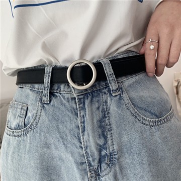 現貨 ⓇⒺⓃⒶ｜韓系歐膩😍｜無孔圓形皮帶_/百搭/休閒/復古/ins風/皮帶【N290】