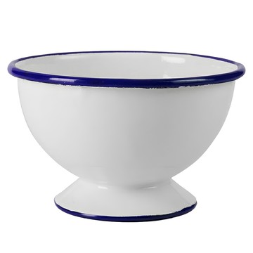 ibili 高腳琺瑯餐碗 (內徑12cm)  藍色  1個